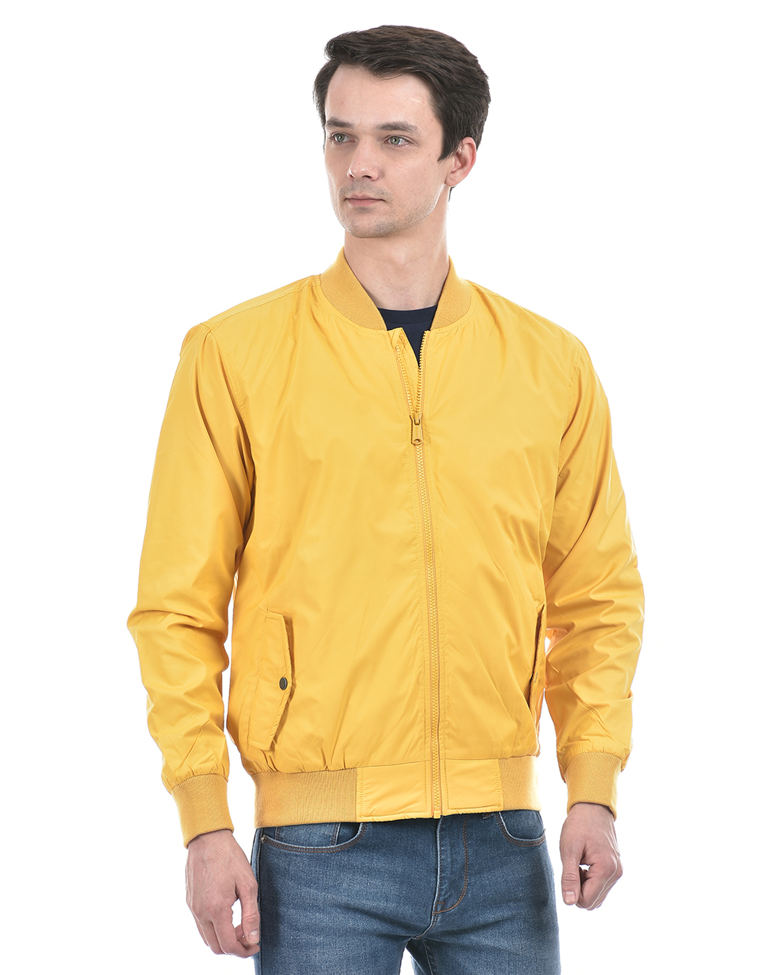 Numero Uno Men Solid Yellow Jacket